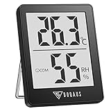 DOQAUS Hygrometer Thermometer Innen, Mini Thermo-Hygrometer Innen Feuchtigkeit...