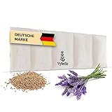 Vybelle® Körnerkissen (51x17cm) 5-Kammer Wärmekissen Mikrowelle [mit wohltuenden...