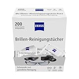ZEISS Brillen-Reinigungstücher mit Alkohol 200 Stück zur schonenden & gründlichen...