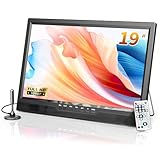 DESOBRY 19-Zoll Tragbarer Fernseher, Mini-Fernseher mit integriertem Akku, 1080P Kleiner...