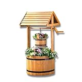 3 PAGEN® Pflanztopf Wunschbrunnen Tannenholz, Wunschbrunnen Pflanzkübel, Ziehbrunnen...