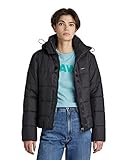 G-STAR RAW Damen Meefic Hooded Padded Jacke, Schwarz (dk black D17597-B958-6484), XL