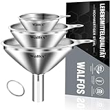 Walfos® Trichter Edelstahl, Trichter Klein 3 Stück, Mini Trichter Küche geeignet zum...