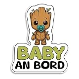 Baby on Board Aufkleber Auto, Baby Superhero, Wetterfest und UV-Beständig aufkleber auto,...