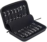 Messertasche für Butterfly Taschen Messer,Schwarz Messerkoffer mit 11...