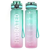 Sahara Sailor Trinkflasche, Sport Trinkflasche, [BPA-frei Tritan] 1L...