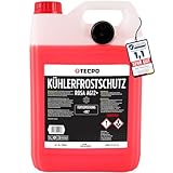 TECPO Kühlerfrostschutz rot G12+ Antifreeze -40°C Frostschutz rosa Kühlmittel...