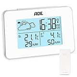 ADE Digitale Wetterstation Funk mit Außensensor | Innen und Außentemperatur |...