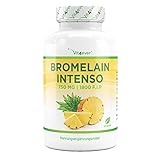 Bromelain Intenso - 750 mg (1800 F.I.P) - 120 magensaftresistente Kapseln (DRcaps®) -...