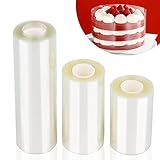 Qingxiaotu Tortenrandfolie 3PCS Tortenrandfolie Transparen Wiederverwendbar Rolle...