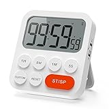 LIORQUE Digitaler Küchentimer Magnetisch Stoppuhr Timer mit Uhr, Magnet,...