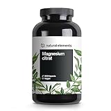 Magnesiumcitrat – 360 mg elementares Magnesium pro Tagesdosis – 365 vegane Kapseln –...