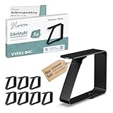 virea 8 x Tischtuchklammern 4 cm Schwarz - - Tischdeckenklammern aus Edelstahl...