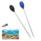 40 cm Aquarium Pipette 2 Stück Schwarz Blau Aquarium Wasserwechsler Coral...