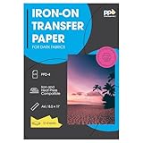 PPD 10xA4 Inkjet Premium Transferpapier für dunkles Textil, Bügeleisen und...