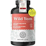 NATURE LOVE® Wild Yam Kapseln - 180 Wechseljahre Kapseln vegan - Hochdosiert mit 880mg...