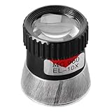 Suoumwa Glaslinse 10X Juwelierlupe Vergrößerungsglas Augenlupe Taschenlupe für...