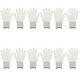 Rurbeder Weiße Arbeitshandschuhe, Bequeme weiße Arbeitshandschuhe Langlebige Mitts,...