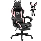 Dowinx Gaming Stuhl - Süße Katze Edition - Ergonomischer Computerstuhl mit...