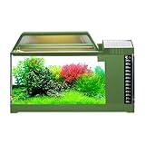 Siuwddee Kampffisch Aquarium,Fischbecken Mit LED-Beleuchtung & Wasserpumpe - Automatische...
