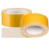 2 x Profi Doppelseitiges Klebeband | Teppichklebeband doppelseitig 50 mm x 25 m |...