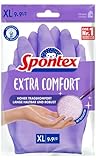 SPONTEX Extra Comfort, Premium-Haushaltshandschuhe mit weichem Textilfutter,...