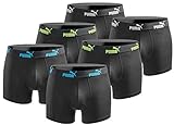 PUMA Boxershort 6er Pack Herren Basic Black Limited Edition - New Triple Black - Gr. L