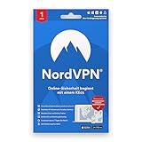 NordVPN Standard 1-Jahres-Abonnement für 6 Geräte – digitale Sicherheitssoftware für...