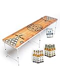 BEERBALLER® Wood 'n' Ice Beer Pong Tisch | TESTSIEGER | inkl 12x ERDINGER...