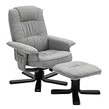 IDIMEX Relaxsessel Charly, schöner Fernsehsessel mit Hocker, bequemer Drehsessel mit...