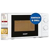 Exquisit Mikrowelle 20L, 1000 Watt Grill, 700 Watt, 25,5cm Drehteller, 5...