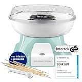 GOURMETmaxx Zuckerwattemaschine für Zuhause | Das Original mit 10 Stäbchen & Messlöffel...