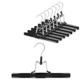 8 x Hosenbügel Klemmbügel schwarz VonBueren | Hosenspanner aus Metall |...
