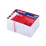 Herlitz 50019397 Karteikarte A8, weiß, 170g/M2, 200 Stück Eingeschweißt