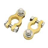 Bolts +/- Batterie Polklemmen Set, 12V/24V Battery Pole Clamps,Messingverbinder...