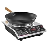 Lecon Chef Induktionskochplatte mit Wok, 3500W Einzelinduktionskochfeld, Kochplatten, 60...