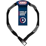 ABUS Kettenschloss Steel-O-Chain 8807K – Flexibles Fahrradschloss aus gehärtetem Stahl...