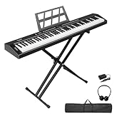 Bonnlo GPP-105 E Piano 88 Tasten, Digitalpiano Semi-Gewichtete Tastatur mit...