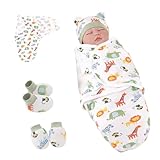 Rienan Pucksack Baby Schlafsack Neugeboren Baby Pucksack Pucktuch 3 in 1...