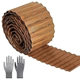 10m x 14.5cm hoch Rasenkante aus Metall,Cortenstahl Rasenkante Rostoptik,Beetumrandung...