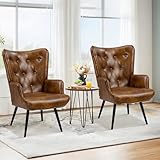 Ckaff Ohrensessel Sessel Wohnzimmer 2er Set, Skandinavischer Stil Relaxsessel...