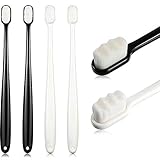 4 Stücke Soft Micro Nano Manual Zahnbürste Extra Weiche Borsten Zahnbürste mit 20.000...