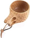 Mayhug Holzbecher, nordischer Stil, handgefertigt, Kuksa-Rucksack, Holzbecher mit...