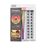KISS imPRESS Falsies Press On Lashes Selbstklebende Wimpern 1-Step, Volume, Schwarz, Kein...