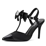 Mofri ShowHow Damen High Heels Geschlossene Spleißen Spitze Spitze Stiletto Fliege...