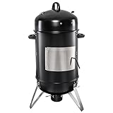 Style'n Cook Holzkohle Multifunktionsgrill 'Stor' 2in1 XL Räucherofen Ø 46 cm, Schwarz