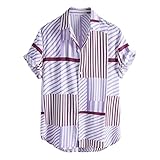 Sommer Hawaii-Hemden & Shorts Set V-Ausschnitt Lose Passform Herren Golf Shirts Workout...