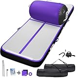 FBSPORT Aufblasbar Gymnastikmatte mit Air Roll Air Tumbling Mat, 10cm Hoch Verdicken 4M...