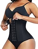 FeelinGirl Waist Trainer Damen Korsage mit 9 Stahlknochen Korsett Waist Cincher Latex...
