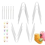 Rundstricknadeln Set 21cm, 12 STK Hohler Edelstahl Stricknadeln, Sticknadeln Und...